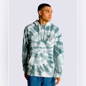 VANS Need Peace Tie Dye Hoodie Pullover Hoodie Sweatshirt Green, Sz Small Men’s